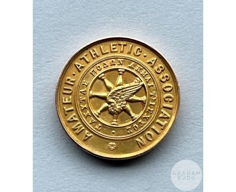 Guy Butler 15ct gold Amateur Athletic Championship winners medal, the obverse inscribed Amateur Athletic Association the reve