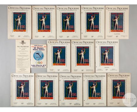 A number of programmes relating to the 1932 Olympic Games, including a Complete Programme of Events and Ticket Information bo