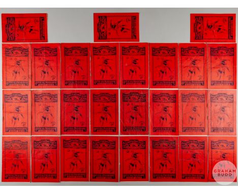 Complete run of Arsenal home match programmes, 1935-36, including Brentford, London Combination 30th November 1935, Tottenham