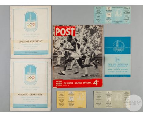 London 1948 Olympic Games two Opening Ceremony programmes, 29th July 1948, a Closing Ceremony programme, 14th August 1948, tw
