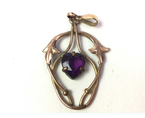 GARNET AND OPAL PENDANT, in nine carat gold, along with a collection of costume jewellery