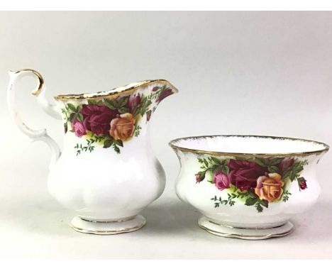 ROYAL ALBERT TEA SERVICE, OLD COUNTRY ROSES PATTERN  comprising six cups, saucers, side plates, sugar bowl and cream jug