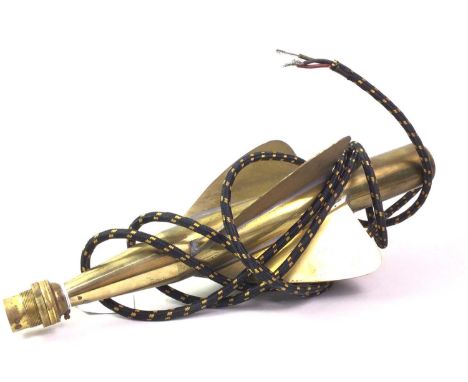 BRASS SHIP'S SPEED LOG, converted to an electric light38cm long 