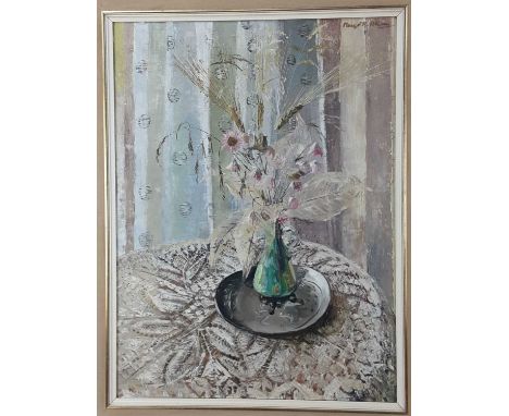 MARY P R ALLAN (SCOTTISH 20TH CENTURY), IN WINTER oil on canvas, signed, titled labels versoframedHandwritten artist's label 