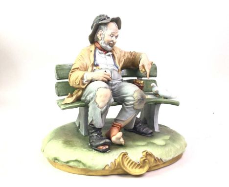 COLLECTION OF LLADRO AND NAO FIGURES, AND OTHER CERAMICS  two Lladro, two Nao, a Capo-Di-Monte, two Royal Doulton pigs and an
