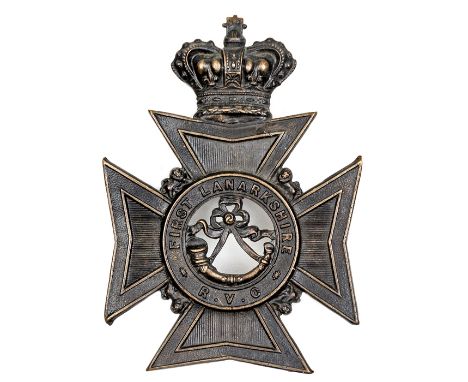 A Vic darkened Maltese Cross HP of the First Lanarkshire RVC. Near VGC Plate 1       