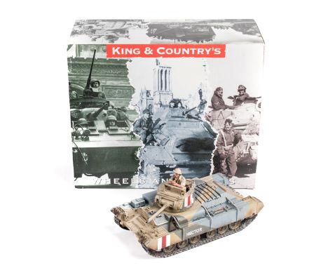 King & Country Wheels and Tracks series WW2 British forces. 8th Army Valentine Mk11 tank (EA78). Finished in light/dark grey 