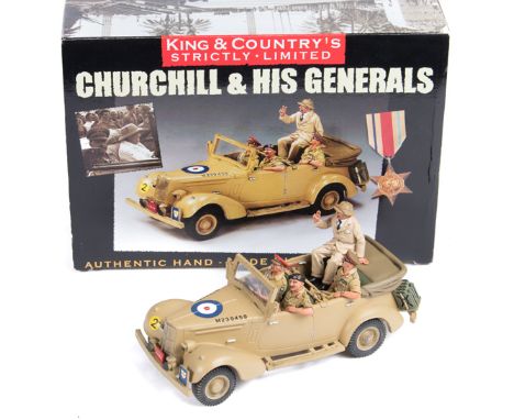 King & Country ‘Strictly Limited’ WW2 Churchill & His Generals. His Humber Staff Car (EA0311SU) in light brown desert sand li