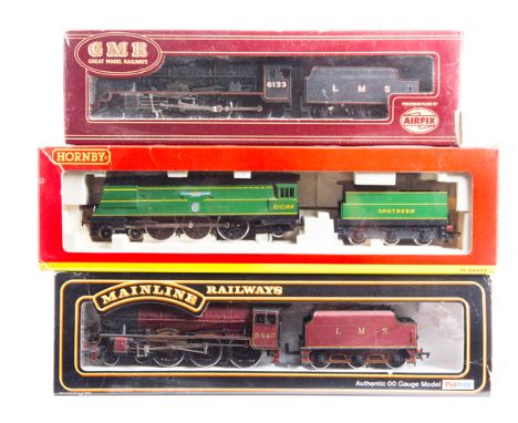 8 OO railway locomotives. 3x Mainline; A LMS rebuilt Royal Scot Class 4-6-0 tender loco, Royal Scot 6100. A LMS rebuilt Patri