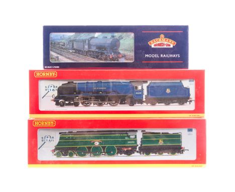 3 OO railway locomotives. 2x Hornby; A BR Battle of Britain Class 4-6-2 tender locos, Sir Eustace Missenden Southern Railway 