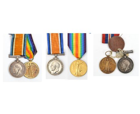 Pairs (3): BWM and Victory (2610 Pte W D Fell S Lan R) VF (part erased on BWM service number, recipient entitled to star); di
