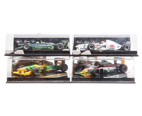 20 Onyx / Minichamps (Pauls Model Art) 1:43 F1 etc racing cars. 15 Onyx – 4x Benetton Ford  B193B – Nordica, Prince, Kastle a