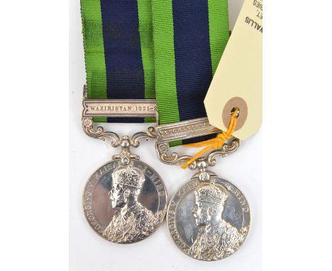 IGS 1908, 1 clasp Afghanistan NWF 1919 (905632 Gnr R Rumsey RA), GVF; another  1 clasp Waziristan 1921-24 (1022140 Gnr G E Wo