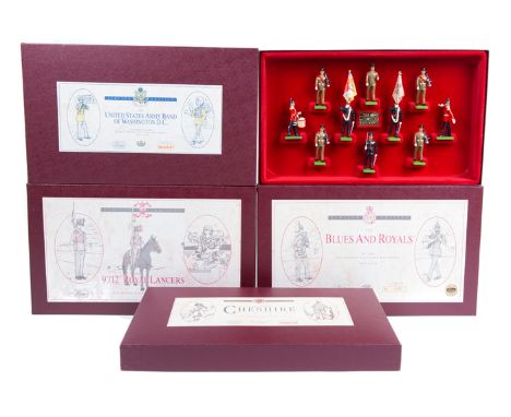 4 Britains Limited Editions. The 22nd Cheshire Regiment 5189. The Blues And Royals of The Household Cavalry Regiment band 529