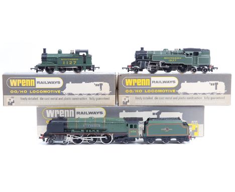 3 Wrenn Railways OO locomotives. A BR Coronation Class 4-6-2, City of Birmingham 46235 in lined Brunswick Green livery (W2228