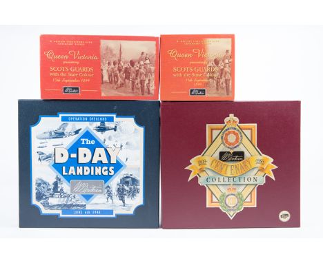 9 Britains Items. The D-Day Landings set 8831, 10 figures. The Centenary Collection set – 13th Hussars and The Royal Fusilier