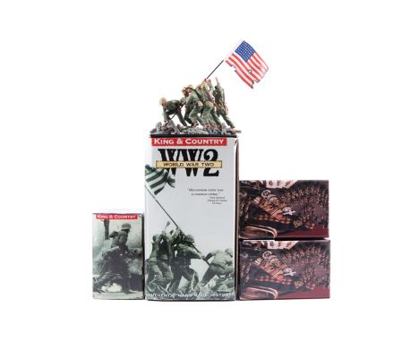 King & Country Sands of Iwo Jima series. American Flag Raising Set (IWJ19) – comprising a group of American soldiers raising 