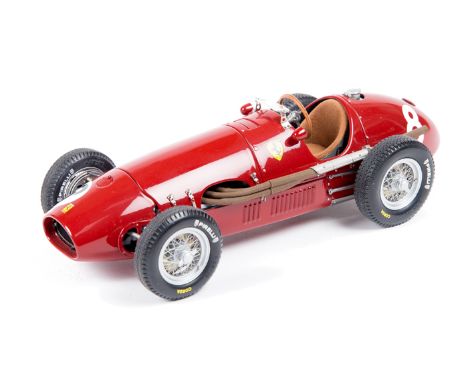 A Motor Box by EXOTO (Germany) 1:18 Ferrari 500 F2. An example in maroon, RN8, a fully detailed model with detailed cockpit, 