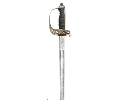 A Geo V officer’s sword of the Indian Police,  straight fullered blade 32½”, by Fenton Brothers Ltd, Sheffield, Sword Cutlers
