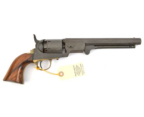 A contemporary Belgian made 6 shot .36 Colt Model 1851 Navy percussion revolver,  number 15316, the breech stamped “Colt Pate