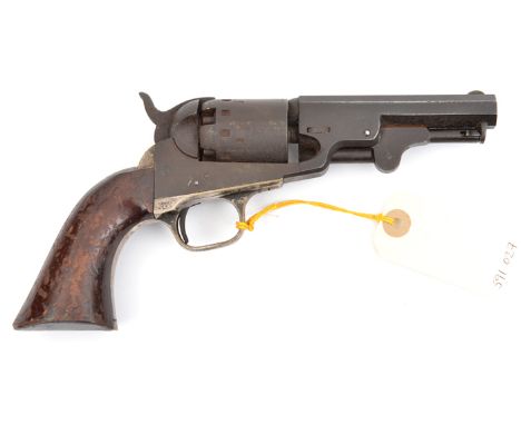 A 5 shot .36” Manhattan Fire Arms Co “Navy” percussion revolver,  the 4” barrel with address and patent dates (faint), number