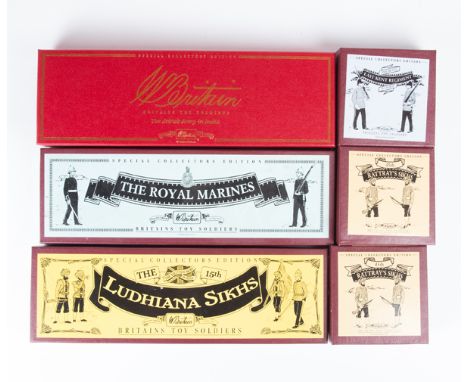 5 Britains Special Collectors Edition sets. The British Army in India The 15th Ludhiana Sikhs 8832, The Royal Marines 8855, T