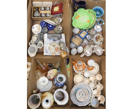 A Beswick ceramic salad bowl, together with Carlton ware plates of a similar design, various lidded ginger jars, Ringtons com