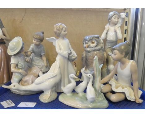 Nao figurines and ornaments, eight in total (8) 