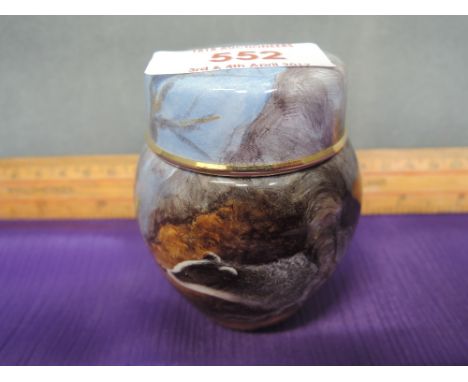 A Moorcroft enamel ginger jar, Badger by Terry Halloran, 5/50, in box