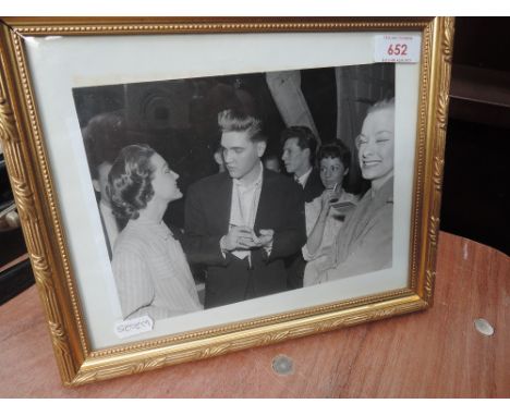 An original photograph , Elvis in Frankfurt, 1958 (Holiday on Ice) given to the vendors mother who was hairdresser for a skat