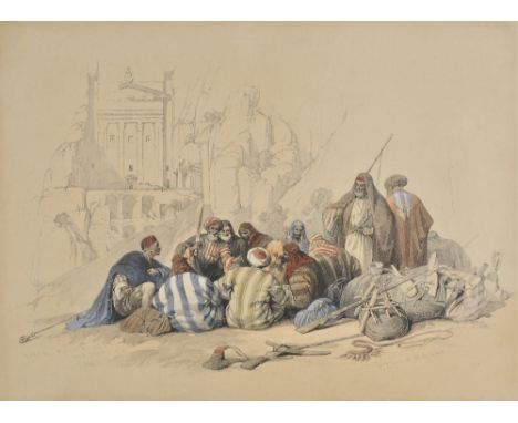 *Roberts (David). Petra, Conference at Wady Moosa, & Tomb of Joseph at Shechem from the Holy Land, published by F.G. Moon, 18