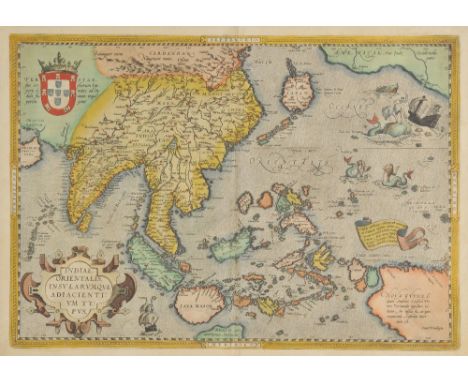 East Indies. Ortelius (Abraham), Indiae Orientalis Insularumque Adiacentium Typus, Antwerp, [1589], engraved map with contemp