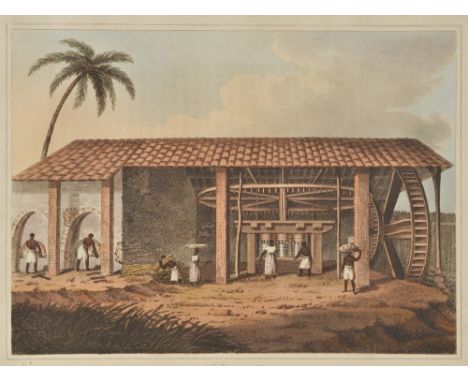 Koster (Henry). Travels in Brazil, 1st edition, 1816, seven hand-coloured aquatint plates only (of 8), two engraved maps and 