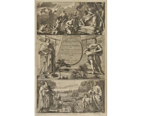 Salmon (William). Botanologia: The English Herbal: Or, History of Plants. Containing I. Their Names, Greek, Latine and Englis