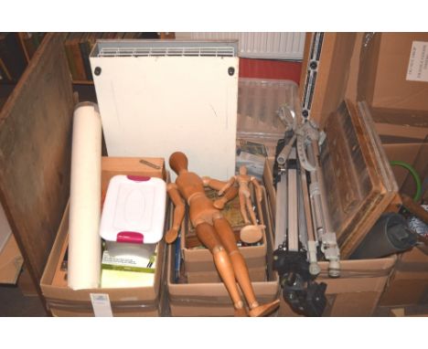 *Artist equipment & materials. A large collection of good quality artist equipment and materials, including various artist pa