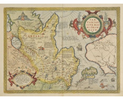 Tartary. Ortelius (Abraham), Tartariae sive Magni chami regni, [1603], engraved map with contemporary hand colouring, small h