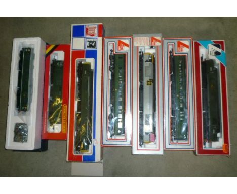 Six diesel locomotives comprising Bachmann Class 24, Hornby Class 29, Lima Class 60 two car D.M.U., D6755 B.R. green and Joue