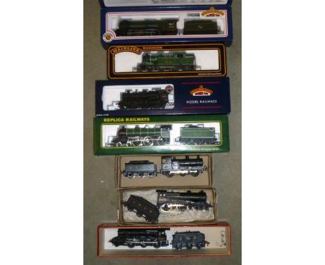 Seven steam locomotives comprising Bachmann B.R. V2, Ivat Class 4, Replica Railways B.R. B1, Mainline N.E. N2T kit built L.N.