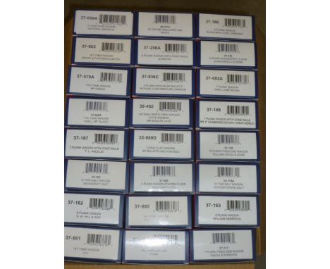 Forty eight Bachmann goods wagons including private owner coal trucks, tank wagons and brake vans, all items boxed, E (Est. p