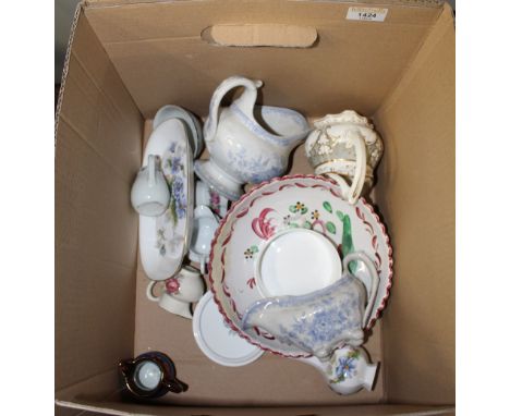 A Royal Worcester "Strathmore" Seconds Ware tea set and a quantity of miscellaneous glass and china, including an oriental de