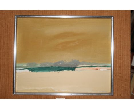 Bruce Rowling, pencil/acrylic painting, "Mill at Fakenham", 32 cm x 52 cm, signed and dated 31st August 1979, in light oak fr