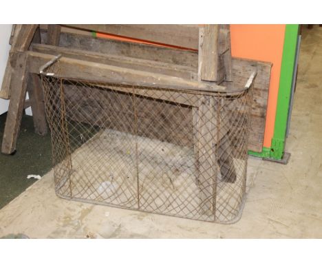 A Victorian wire mesh fireguard, traditional form.  77 cm x 110 cm.  CONDITION REPORT: Generally poor condition with paint re