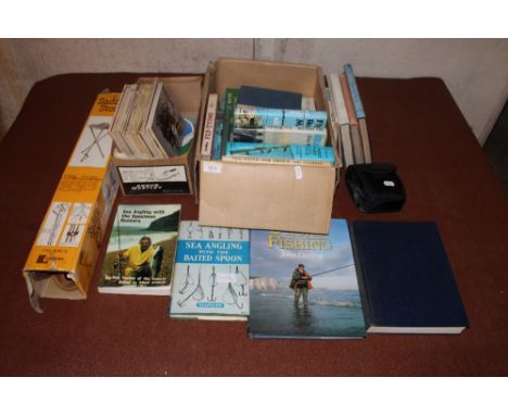 A quantity of various fishing books, fly fishing, sea angling, casting around by R N Stuart, rod and tackle making by Kenneth