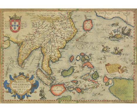 *East Indies. Ortelius (Abraham), Indiae Orientalis Insularmque adiacentium typus, [1570 or later], engraved map with contemp