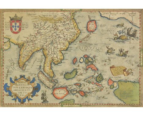 *East Indies. Ortelius (Abraham), Indiae Orientalis Insularmque adiacentium typus, [1570 or later], engraved map with contemp