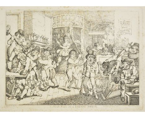 Album. Caricatures. Drawn & Etched by those celebrated artists Gillray, Rowlandson, Cruikshanks (sic) &c., circa 1830, decora