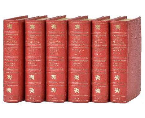 Churchill (Winston S.). The Second World War, 6 volumes, 1st English edition, Cassell & Co., 1948-54, numerous diagrams, maps