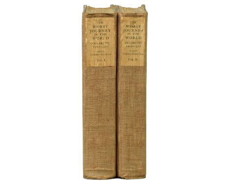 Cherry-Garrard (Apsley). The Worst Journey in the World. Antarctic 1910-1913, 2 volumes, 1st edition, Constable and Company, 