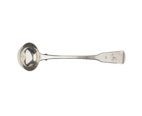Greenock - A Scottish provincial toddy ladle    John Summers, marked three wheat sheafs (?) twice, A, S.S, of Fiddle pattern 