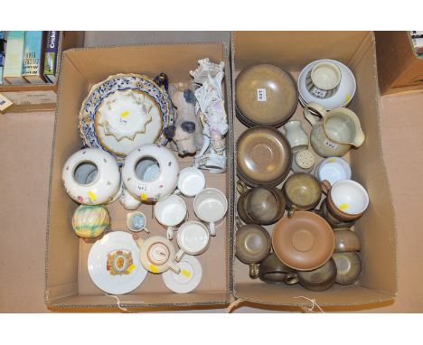 Household ceramic and pottery items, to include: a Denby coffee service; and other Denby items; a Walt Disney Minnie Mouse  m